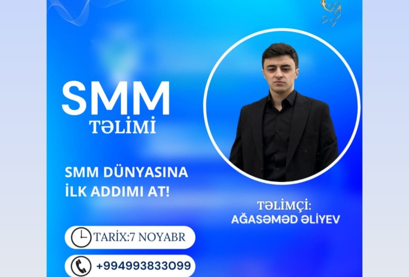🎯SMM  Təlimi (1-ci dalğa) – SMM DÜNYASINA İLK ADDIMI AT!!