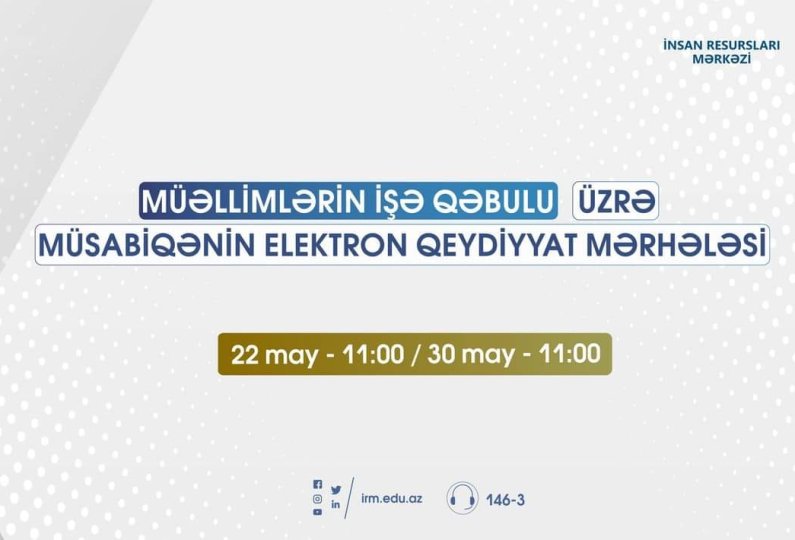 Müəllimlərin işə qəbulu başlayır